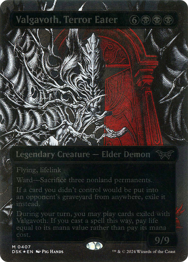 Valgavoth, Terror Eater (Showcase) (Textured) [Duskmourn: House of Horror]