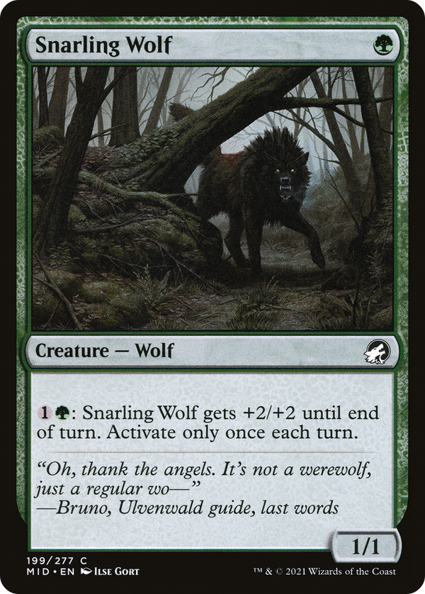 Snarling Wolf [Innistrad: Midnight Hunt]