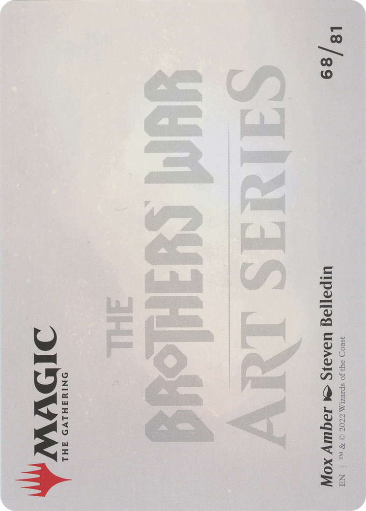 Mox Amber // Mox Amber (ABRO-068) - The Brothers' War Art Series (Borderless) Foil