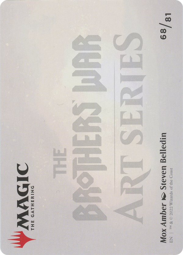 Mox Amber // Mox Amber (ABRO-068) - The Brothers' War Art Series (Borderless) Foil