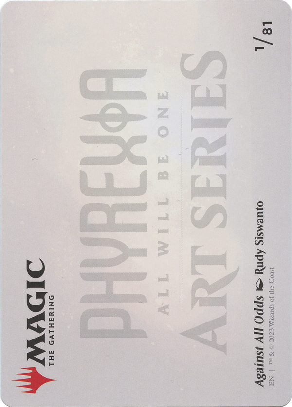 Against All Odds // Against All Odds (AONE-001) - Phyrexia: All Will Be One Art Series (Borderless) Foil