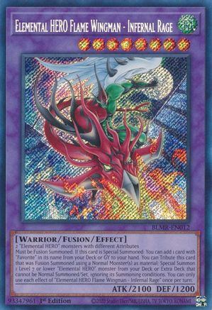 Elemental HERO Flame Wingman - Infernal Rage (BLMR-EN012) - Battles of Legend: Monstrous Revenge 1st Edition