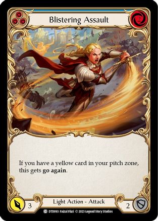 Blistering Assault (Blue) [DTD093] (Dusk Till Dawn)  Rainbow Foil