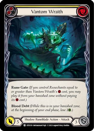 Vantom Wraith (Yellow) [DTD159] (Dusk Till Dawn)  Rainbow Foil