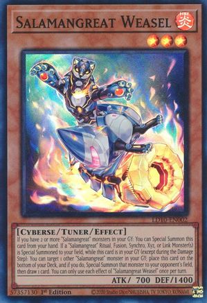 Salamangreat Weasel (LD10-EN002) - Legendary Duelists: Soulburning Volcano 1st Edition