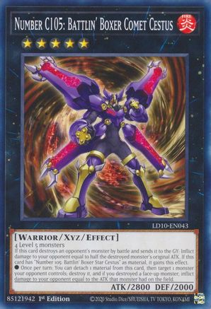 Number C105: Battlin' Boxer Comet Cestus (LD10-EN043) - Legendary Duelists: Soulburning Volcano 1st Edition