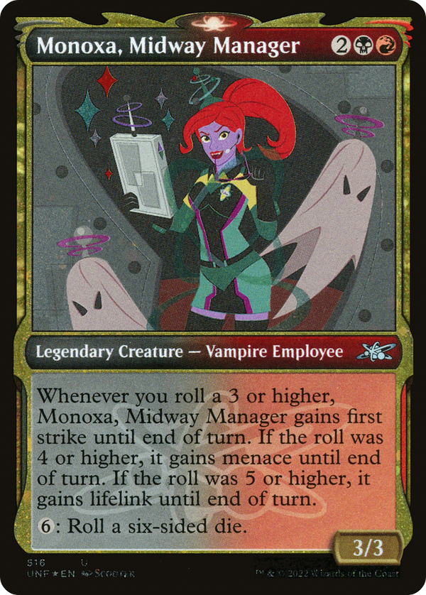 Monoxa, Midway Manager (Showcase) (Galaxy Foil) [Unfinity]