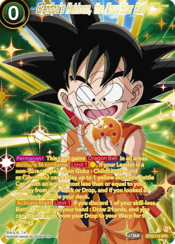Grandpa's Heirloom, the Four-Star Ball (SPR) (BT22-112) [Critical Blow]