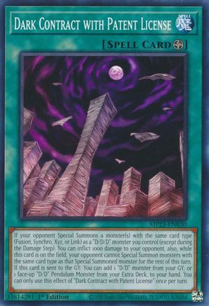 Dark Contract with Patent License (MP23-EN030) - 25th Anniversary Tin: Dueling Heroes Mega Pack 1st Edition