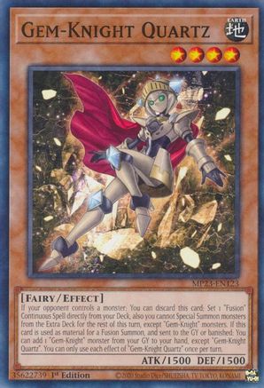 Gem-Knight Quartz (MP23-EN123) - 25th Anniversary Tin: Dueling Heroes Mega Pack 1st Edition