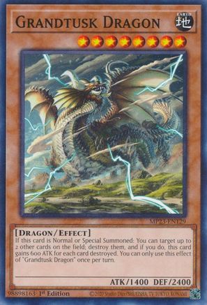 Grandtusk Dragon (MP23-EN129) - 25th Anniversary Tin: Dueling Heroes Mega Pack 1st Edition