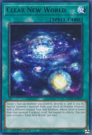 Clear New World (MP23-EN034) - 25th Anniversary Tin: Dueling Heroes Mega Pack 1st Edition