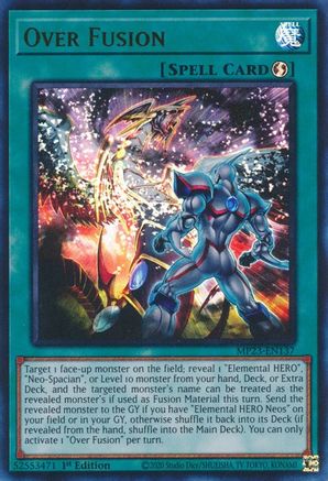 Over Fusion (MP23-EN137) - 25th Anniversary Tin: Dueling Heroes Mega Pack 1st Edition
