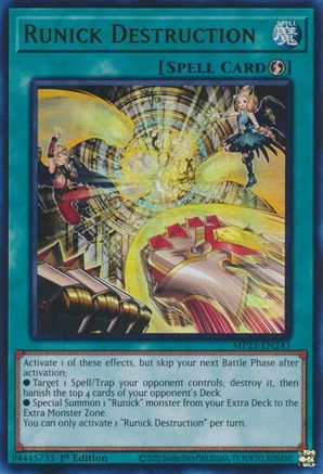 Runick Destruction (MP23-EN243) - 25th Anniversary Tin: Dueling Heroes Mega Pack 1st Edition