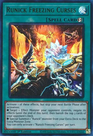 Runick Freezing Curses (MP23-EN245) - 25th Anniversary Tin: Dueling Heroes Mega Pack 1st Edition
