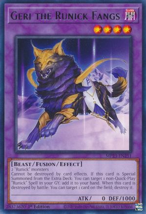 Geri the Runick Fangs (MP23-EN251) - 25th Anniversary Tin: Dueling Heroes Mega Pack 1st Edition