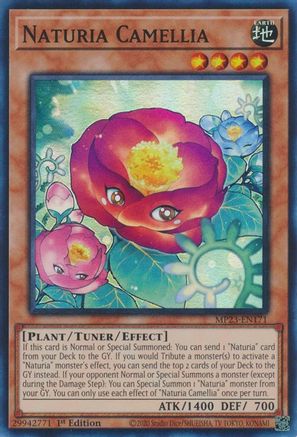Naturia Camellia (MP23-EN171) - 25th Anniversary Tin: Dueling Heroes Mega Pack 1st Edition