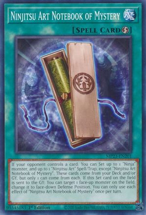 Ninjitsu Art Notebook of Mystery (MP23-EN201) - 25th Anniversary Tin: Dueling Heroes Mega Pack 1st Edition
