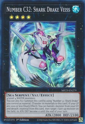 Number C32: Shark Drake Veiss (MP23-EN279) - 25th Anniversary Tin: Dueling Heroes Mega Pack 1st Edition