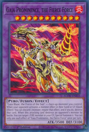 Gaia Prominence, the Fierce Force (AGOV-EN033) - Age of Overlord 1st Edition