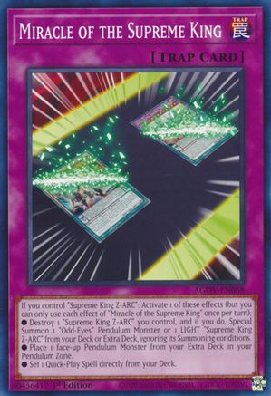Miracle of the Supreme King (AGOV-EN068) - Age of Overlord 1st Edition