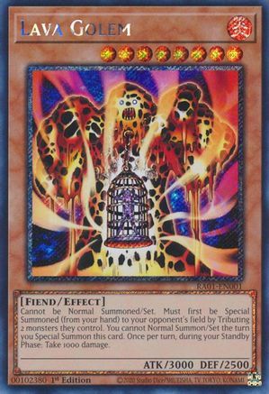 Lava Golem (Platinum Secret Rare) (RA01-EN001) - 25th Anniversary Rarity Collection 1st Edition