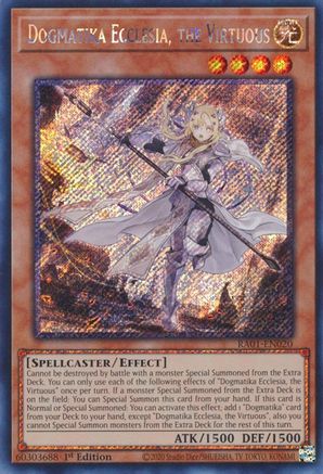 Dogmatika Ecclesia, the Virtuous (Platinum Secret Rare) (RA01-EN020) - 25th Anniversary Rarity Collection 1st Edition