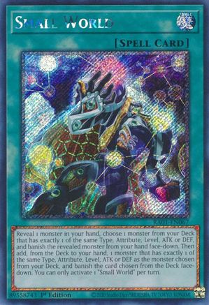 Small World (Platinum Secret Rare) (RA01-EN067) - 25th Anniversary Rarity Collection 1st Edition