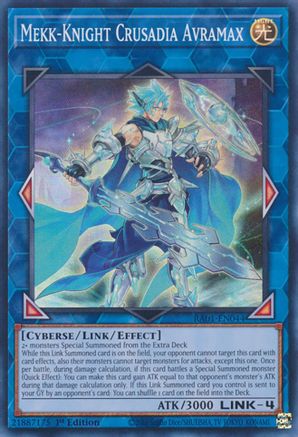 Mekk-Knight Crusadia Avramax (RA01-EN044) - 25th Anniversary Rarity Collection 1st Edition