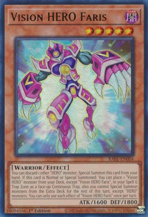 Vision HERO Faris (UR) (RA01-EN004) - 25th Anniversary Rarity Collection 1st Edition