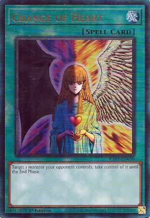 Change of Heart (PUR) (RA01-EN050) - 25th Anniversary Rarity Collection 1st Edition