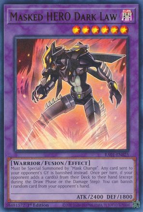 Masked HERO Dark Law (UR) (RA01-EN025) - 25th Anniversary Rarity Collection 1st Edition