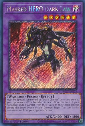 Masked HERO Dark Law (Platinum Secret Rare) (RA01-EN025) - 25th Anniversary Rarity Collection 1st Edition