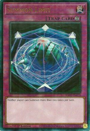 Summon Limit (PUR) (RA01-EN070) - 25th Anniversary Rarity Collection 1st Edition