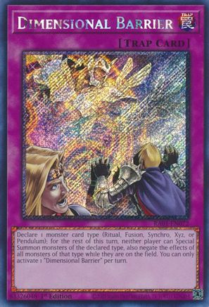 Dimensional Barrier (Platinum Secret Rare) (RA01-EN072) - 25th Anniversary Rarity Collection 1st Edition