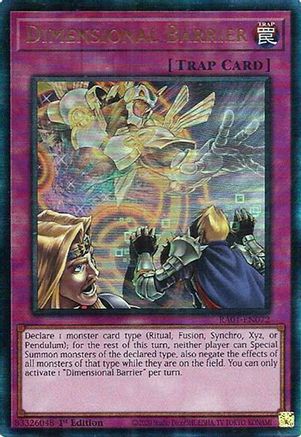 Dimensional Barrier (PUR) (RA01-EN072) - 25th Anniversary Rarity Collection 1st Edition
