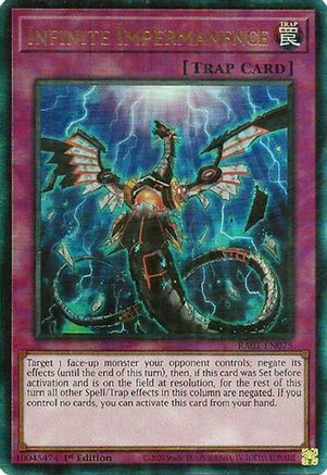 Infinite Impermanence (PUR) (RA01-EN075) - 25th Anniversary Rarity Collection 1st Edition