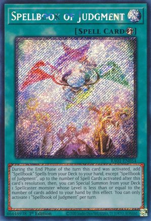 Spellbook of Judgment (Platinum Secret Rare) (RA01-EN054) - 25th Anniversary Rarity Collection 1st Edition