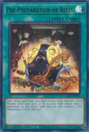 Pre-Preparation of Rites (UR) (RA01-EN055) - 25th Anniversary Rarity Collection 1st Edition