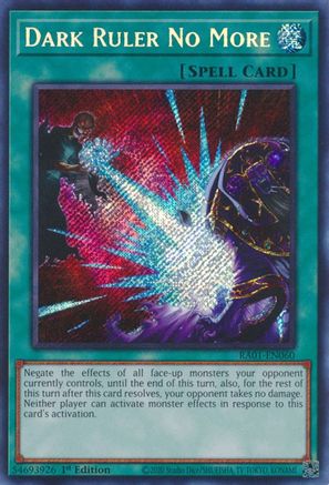 Dark Ruler No More (Secret Rare) (RA01-EN060) - 25th Anniversary Rarity Collection 1st Edition