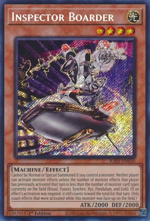 Inspector Boarder (Secret Rare) (RA01-EN010) - 25th Anniversary Rarity Collection 1st Edition