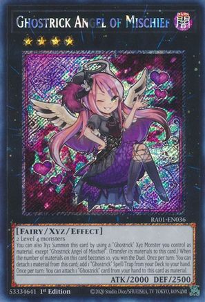 Ghostrick Angel of Mischief (Platinum Secret Rare) (RA01-EN036) - 25th Anniversary Rarity Collection 1st Edition
