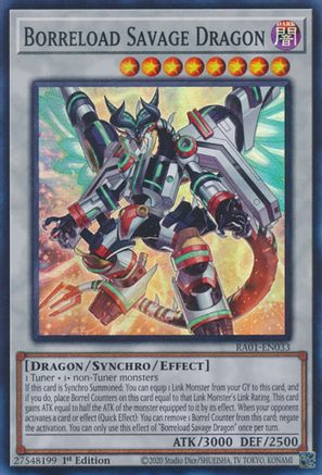 Borreload Savage Dragon (RA01-EN033) - 25th Anniversary Rarity Collection 1st Edition