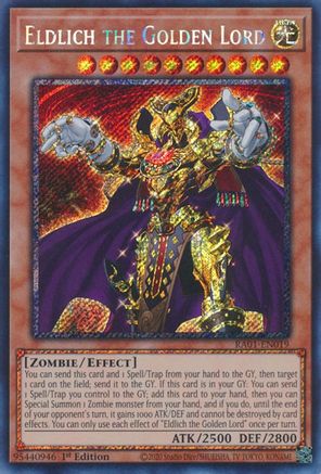 Eldlich the Golden Lord (Platinum Secret Rare) (RA01-EN019) - 25th Anniversary Rarity Collection 1st Edition