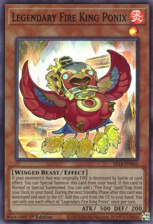 Legendary Fire King Ponix (SR14-EN045) - Structure Deck: Fire Kings 1st Edition