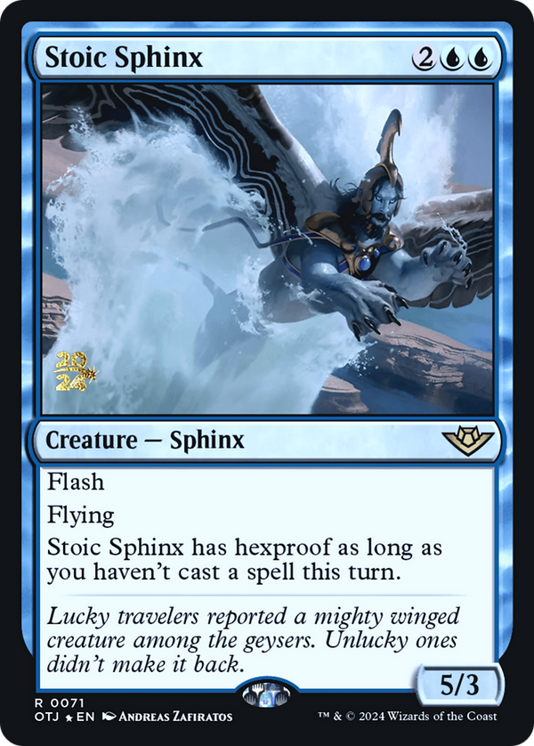 Stoic Sphinx [Outlaws of Thunder Junction Prerelease Promos]