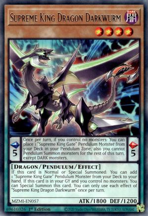 Supreme King Dragon Darkwurm (MZMI-EN057) - Maze of Millennia 1st Edition