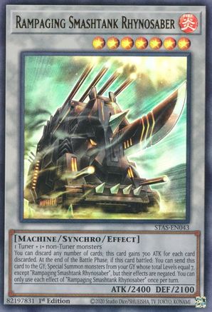 Rampaging Smashtank Rhynosaber (STAS-EN043) - 2-Player Starter Set 1st Edition