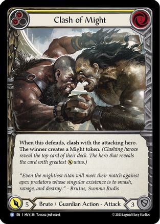 Clash of Might (Yellow) [HVY138] (Heavy Hitters)