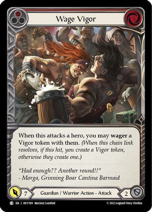 Wage Vigor (Red) [HVY189] (Heavy Hitters)  Rainbow Foil